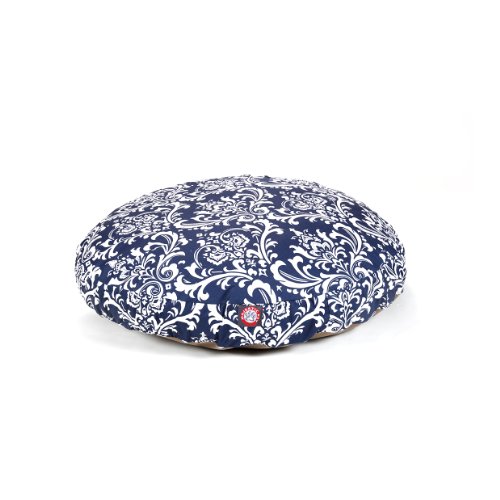 36 in. French Quarter Round Pet Bed - Navy Blue - Medium