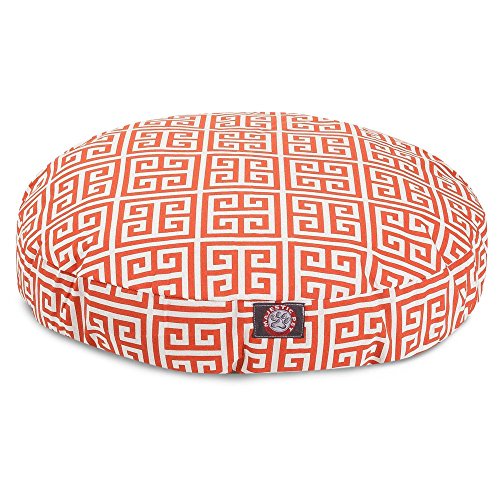 36 in. Towers Round Pet Bed - Orange - Medium