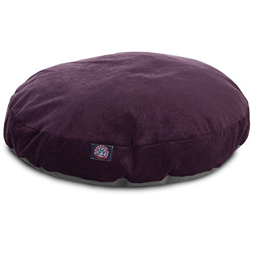 MajesticPet  36 in. Villa Round Pet Bed, Aubergine - Medium