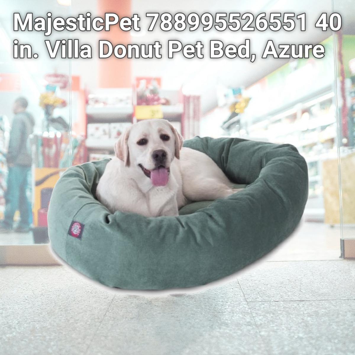 Picture of MajesticPet 788995526551 40 in. Villa Donut Pet Bed, Azure