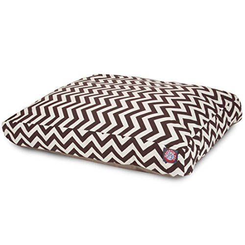 Picture of MajesticPet 788995500247 29 x 36 in. Zig Zag Rectangle Pet Bed&#44; Chocolate