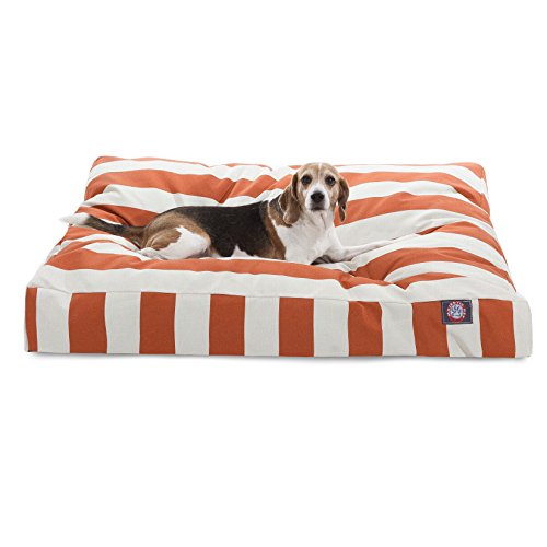 Picture of MajesticPet 788995502173 36 x 44 in. Vertical Stripe Rectangle Pet Bed, Burnt Orange