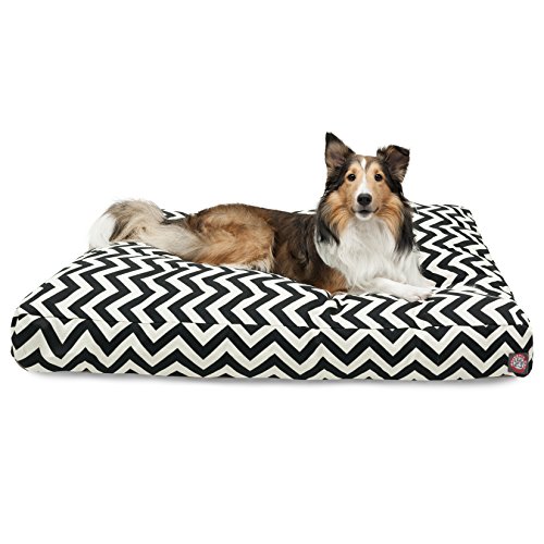 Picture of MajesticPet 788995502265 36 x 44 in. Zig Zag Rectangle Pet Bed, Black