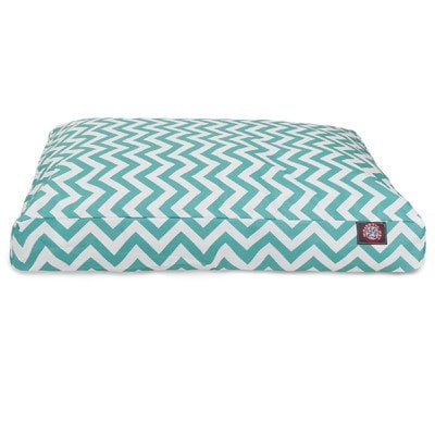 Picture of MajesticPet 788995502906 36 x 44 in. Chevron Rectangle Pet Bed, Teal