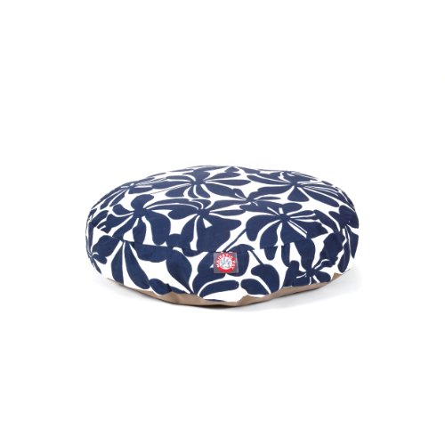 30 in. Plantation Round Pet Bed - Navy Blue - Small