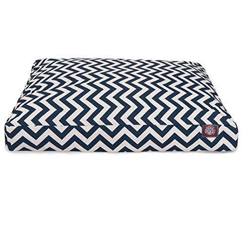 Picture of MajesticPet 788995504894 42 x 50 in. Chevron Rectangle Pet Bed, Navy Blue
