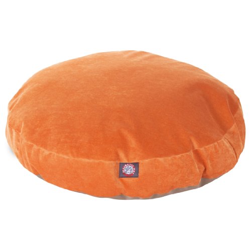 MajesticPet  30 in. Villa Round Pet Bed, Orange - Small