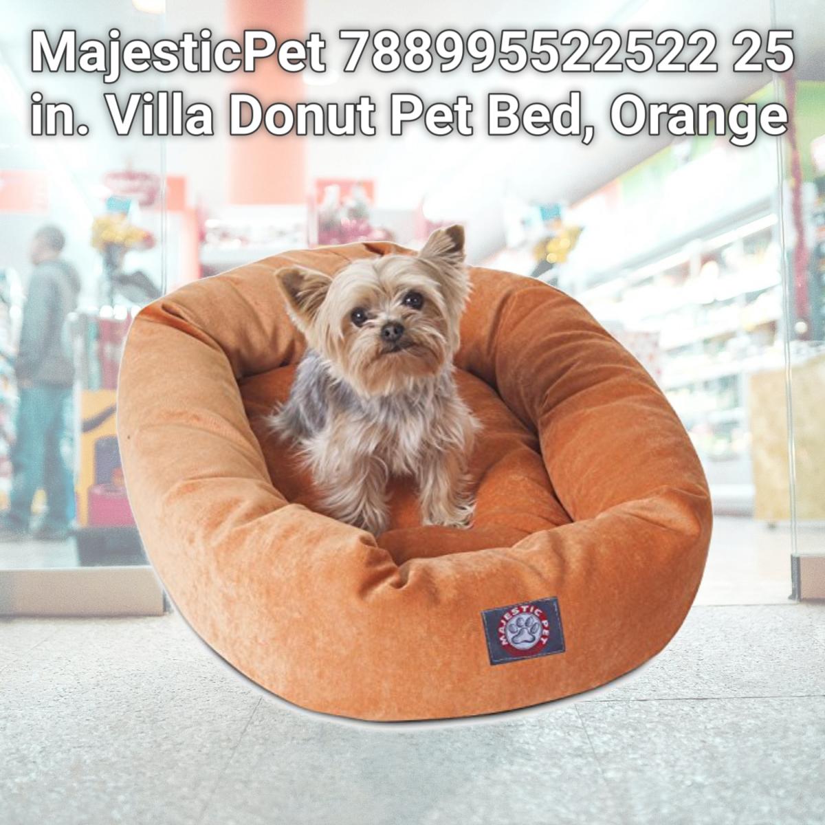 Picture of MajesticPet 788995522522 25 in. Villa Donut Pet Bed, Orange