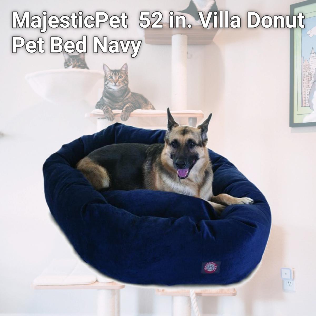 Picture of MajesticPet 788995528593 52 in. Villa Donut Pet Bed, Navy