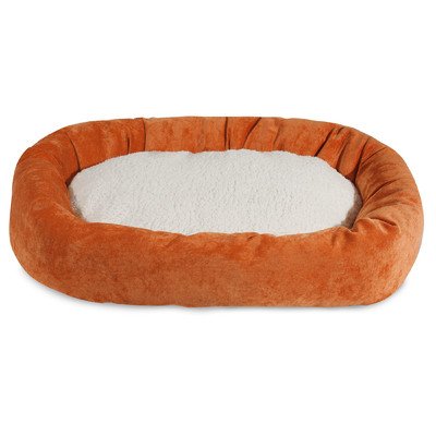 Picture of MajesticPet 788995542520 32 in. Villa Sherpa Donut Pet Bed&#44; Orange