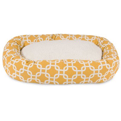 Picture of MajesticPet 788995546290 52 in. Links Sherpa Donut Pet Bed, Yellow