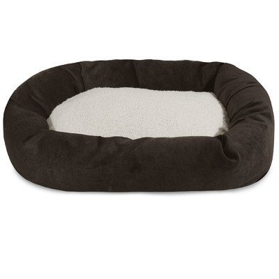 Picture of MajesticPet 788995546542 52 in. Villa Sherpa Donut Pet Bed, Storm