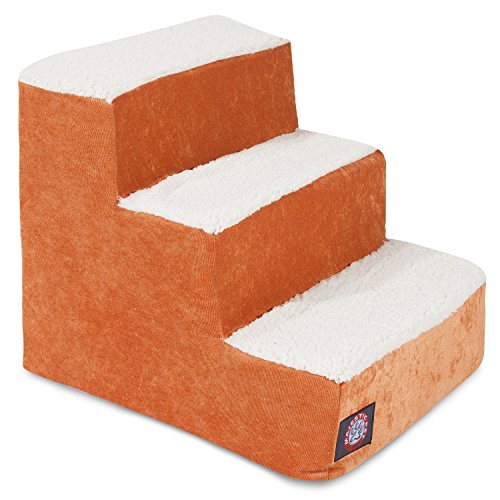 Picture of MajesticPet 788995675167 3 Step Villa Sherpa Pet Stairs, Orange