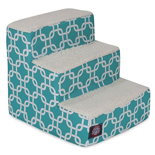 Picture of MajesticPet 788995675365 3 Step Links Sherpa Pet Stairs, Teal