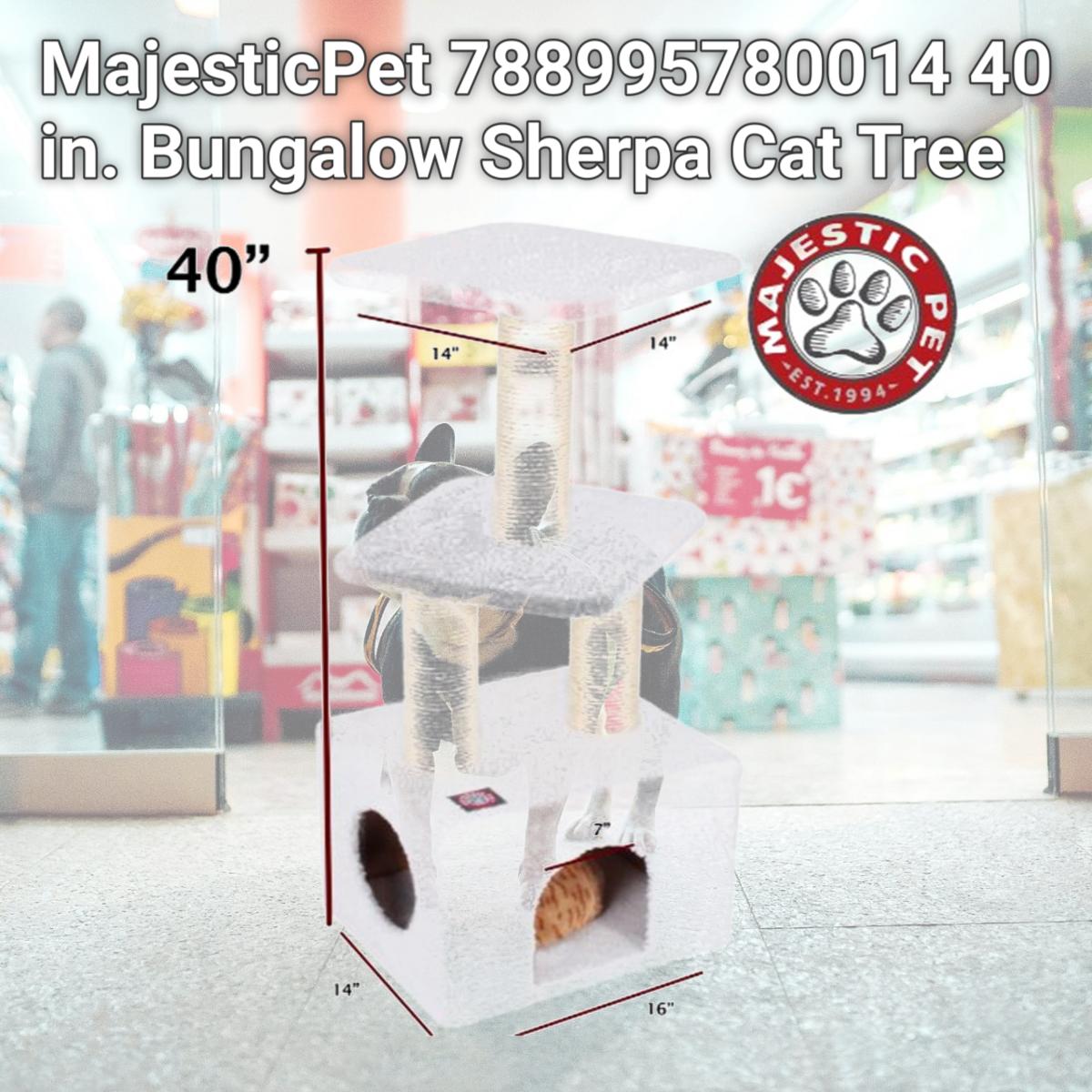 Picture of MajesticPet 788995780014 40 in. Bungalow Sherpa Cat Tree