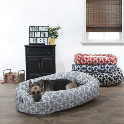 Picture of MajesticPet 788995544333 40 in. Links Sherpa Donut Pet Bed, Grey
