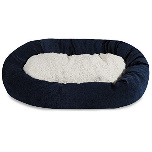 Picture of MajesticPet 788995544593 40 in. Villa Sherpa Donut Pet Bed, Navy