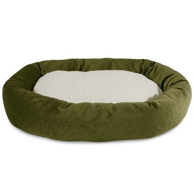 Picture of MajesticPet 788995546504 52 in. Villa Sherpa Donut Pet Bed, Fern