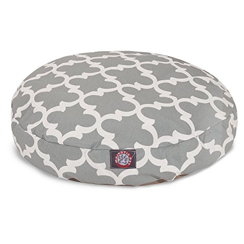 Picture of MajesticPet 788995510833 42 in. Trellis Round Pet Bed, Grey - Large