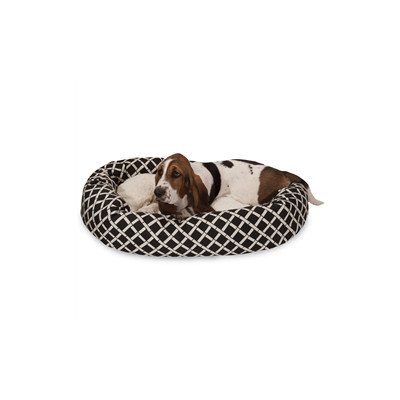 Picture of MajesticPet 788995542025 32 in. Bamboo Sherpa Donut Pet Bed&#44; Black