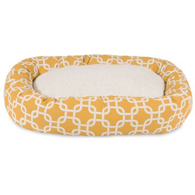 Picture of MajesticPet 788995542292 32 in. Links Sherpa Donut Pet Bed&#44; Yellow