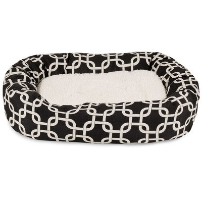 Picture of MajesticPet 788995546313 52 in. Links Sherpa Donut Pet Bed, Black