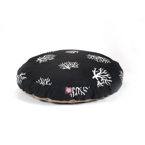 Picture of MajesticPet 788995510079 42 in. Coral Round Pet Bed, Black - Large