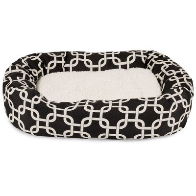 Picture of MajesticPet 788995544319 40 in. Links Sherpa Donut Pet Bed, Black