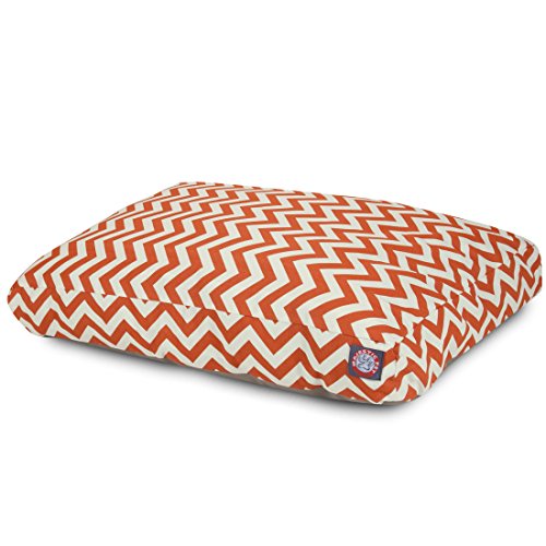 Picture of MajesticPet 788995500223 29 x 36 in. Zig Zag Rectangle Pet Bed, Burnt Orange
