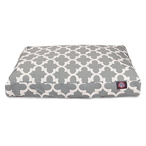 Picture of MajesticPet 788995500834 29 x 36 in. Trellis Rectangle Pet Bed, Grey