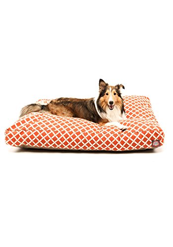 Picture of MajesticPet 788995502012 36 x 44 in. Bamboo Rectangle Pet Bed, Burnt Orange