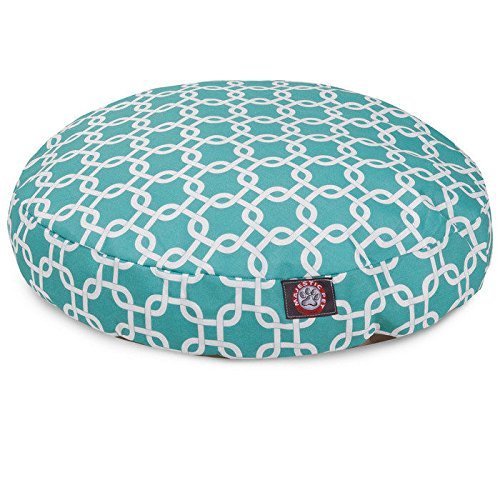 30 in. Links Round Pet Bed - Teal - Small