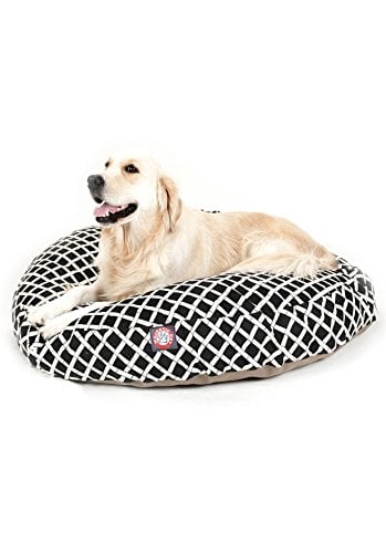 Picture of MajesticPet 788995510024 42 in. Bamboo Round Pet Bed, Black - Large
