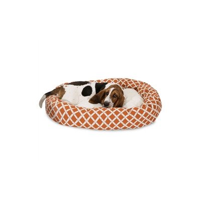 Picture of MajesticPet 788995542018 32 in. Bamboo Sherpa Donut Pet Bed&#44; Burnt Orange