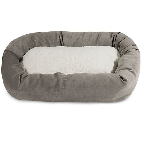Picture of MajesticPet 788995542537 32 in. Villa Sherpa Donut Pet Bed&#44; Vintage