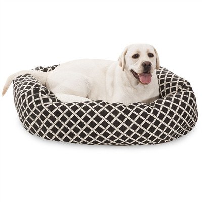 Picture of MajesticPet 788995544029 40 in. Bamboo Sherpa Donut Pet Bed&#44; Black