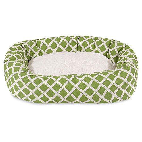 Picture of MajesticPet 788995546030 52 in. Bamboo Sherpa Donut Pet Bed, Sage