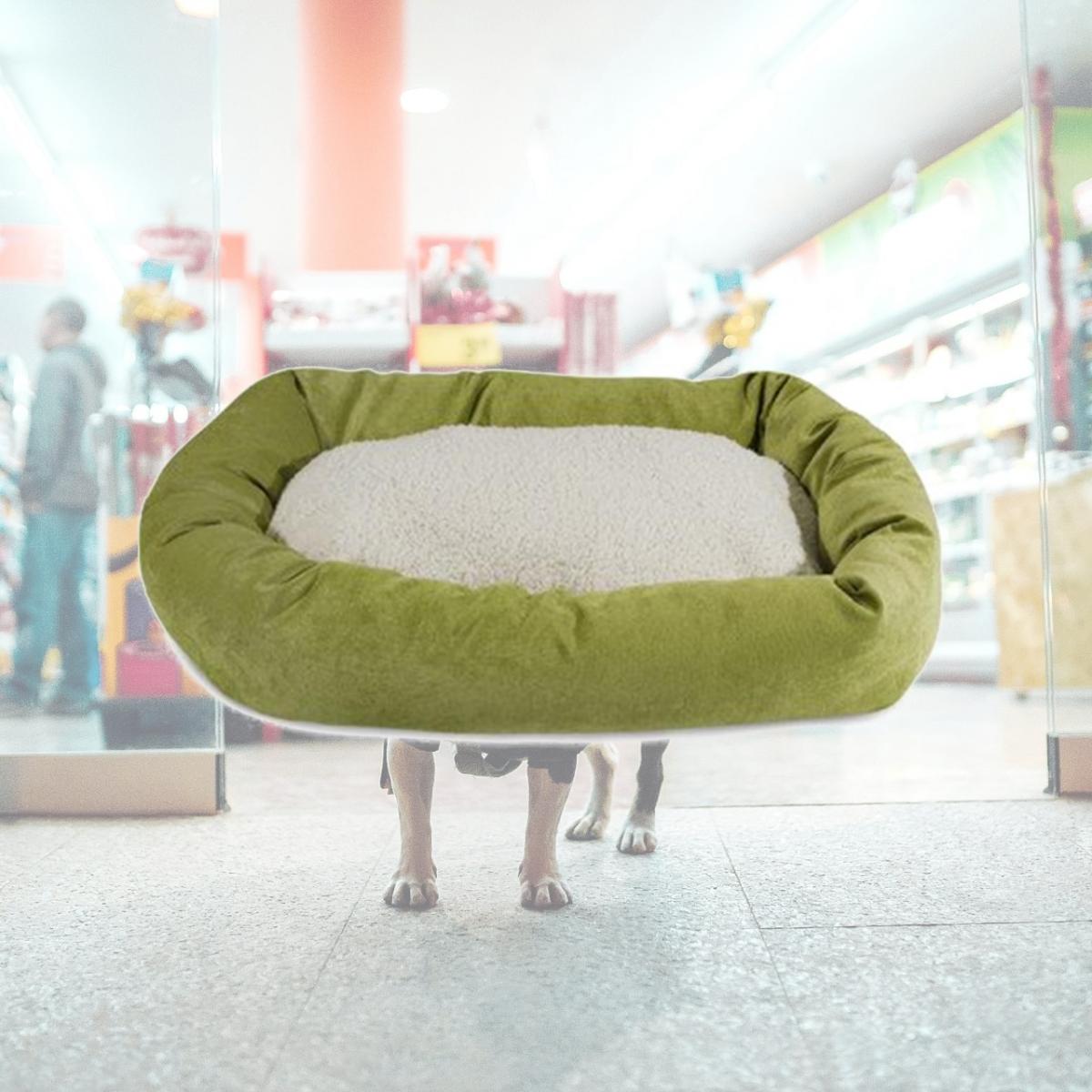 Picture of MajesticPet 788995546559 52 in. Villa Sherpa Donut Pet Bed, Azure