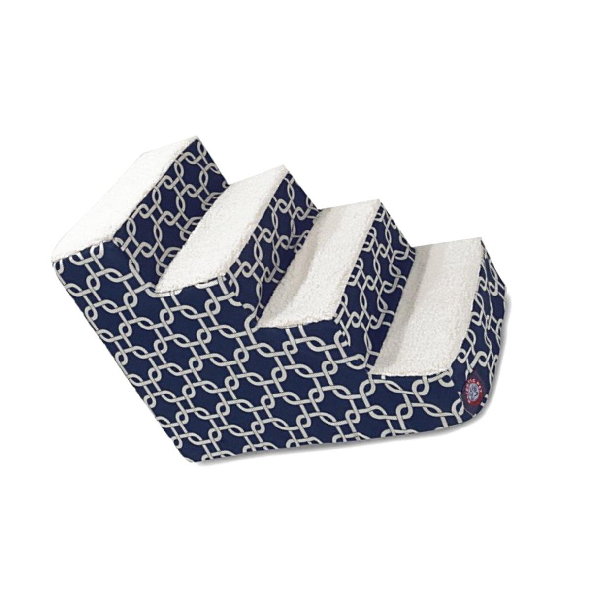 Picture of MajesticPet 788995675297 4 Step Links Sherpa Pet Stairs, Navy Blue