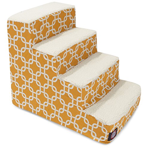 Picture of MajesticPet 788995675358 4 Step Links Sherpa Pet Stairs, Yellow