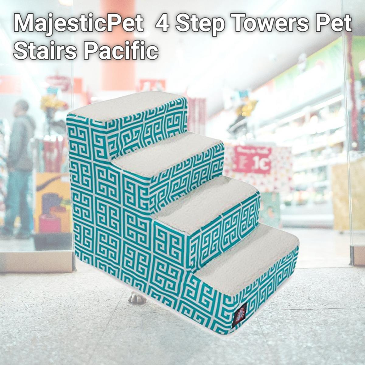 Picture of MajesticPet 788995675433 4 Step Towers Pet Stairs, Pacific