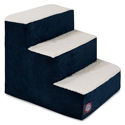 Picture of MajesticPet 788995675181 3 Step Villa Sherpa Pet Stairs, Navy