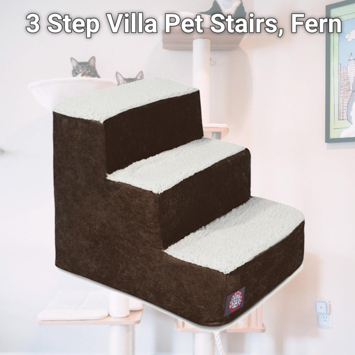 Picture of Majestic Pet Products 78899567544 3 Step Villa Pet Stairs, Fern