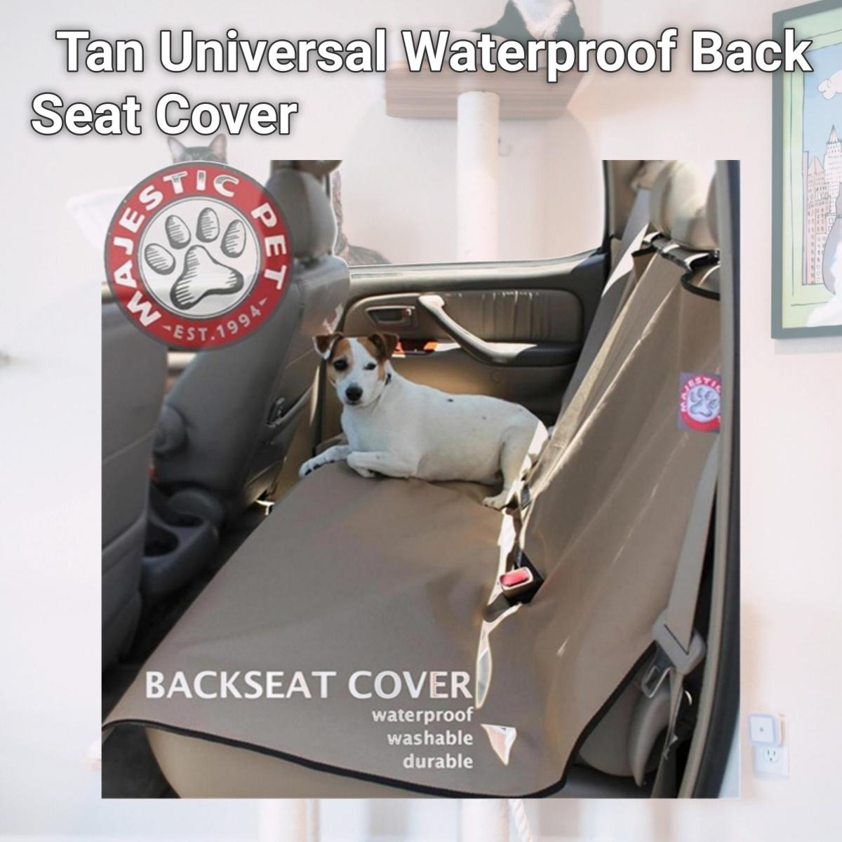 Picture of Majestic Pet Products 788995000105 Tan Universal Waterproof Back Seat Cover