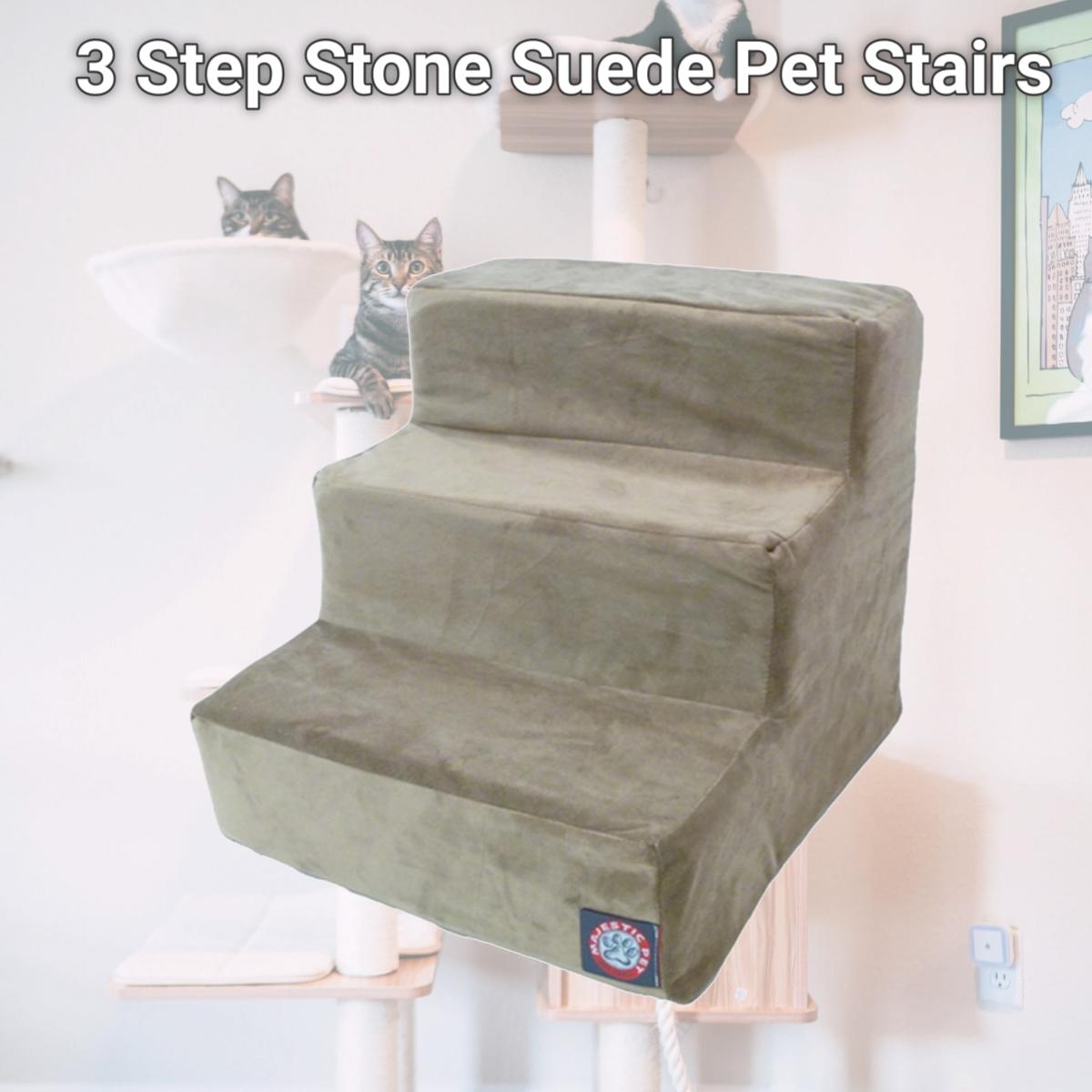 Picture of Majestic Pet Products 788995675099 3 Step Stone Suede Pet Stairs