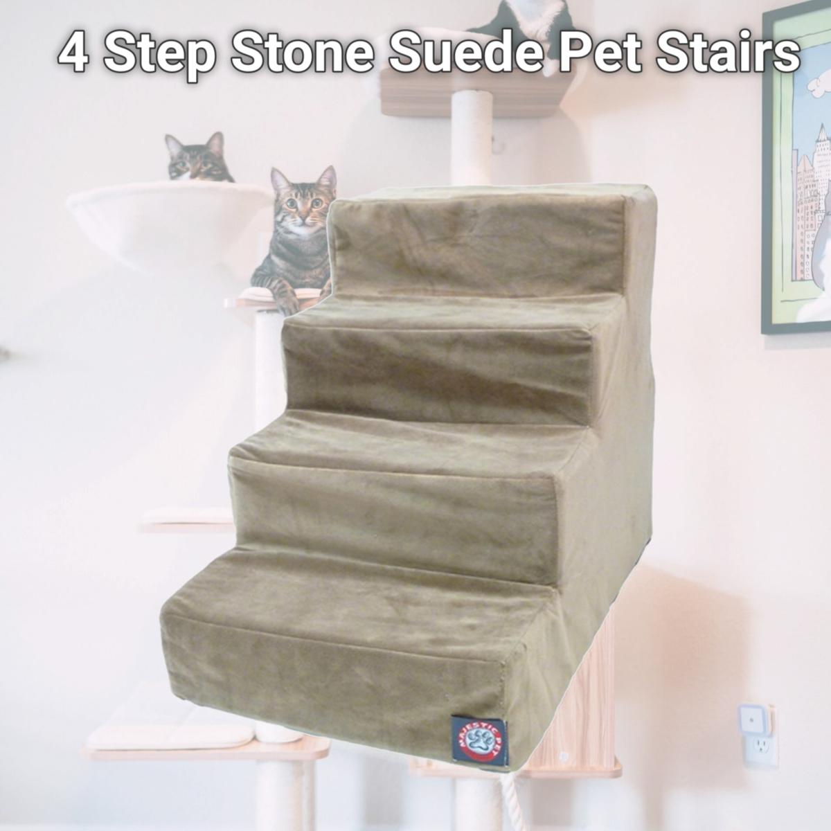 Picture of Majestic Pet Products 788995675112 4 Step Stone Suede Pet Stairs