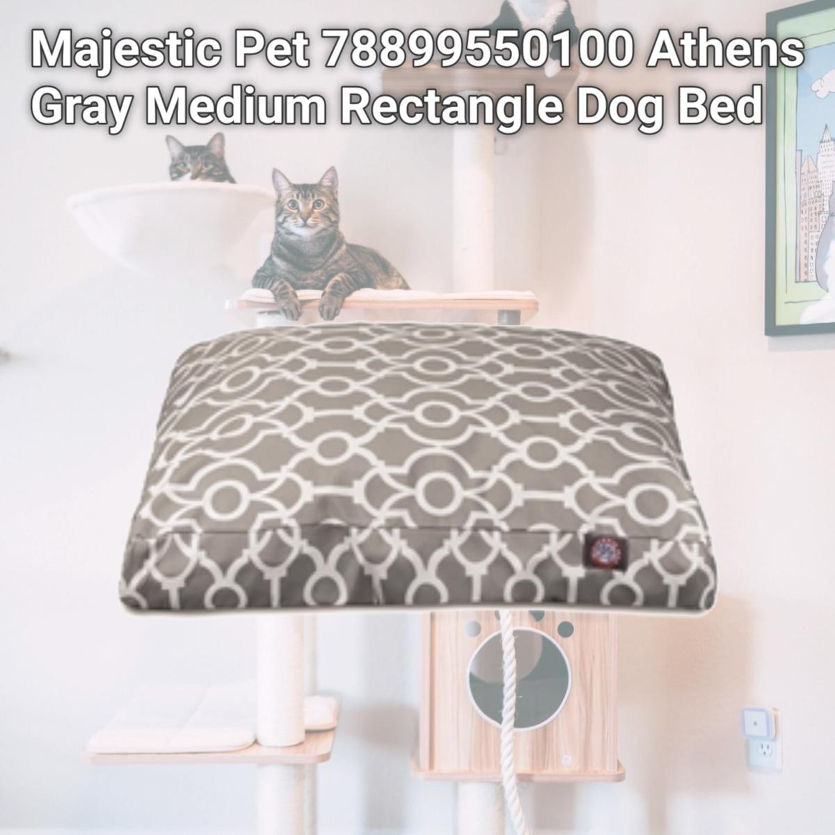 Picture of Majestic Pet 78899550100 Athens Gray Medium Rectangle Dog Bed