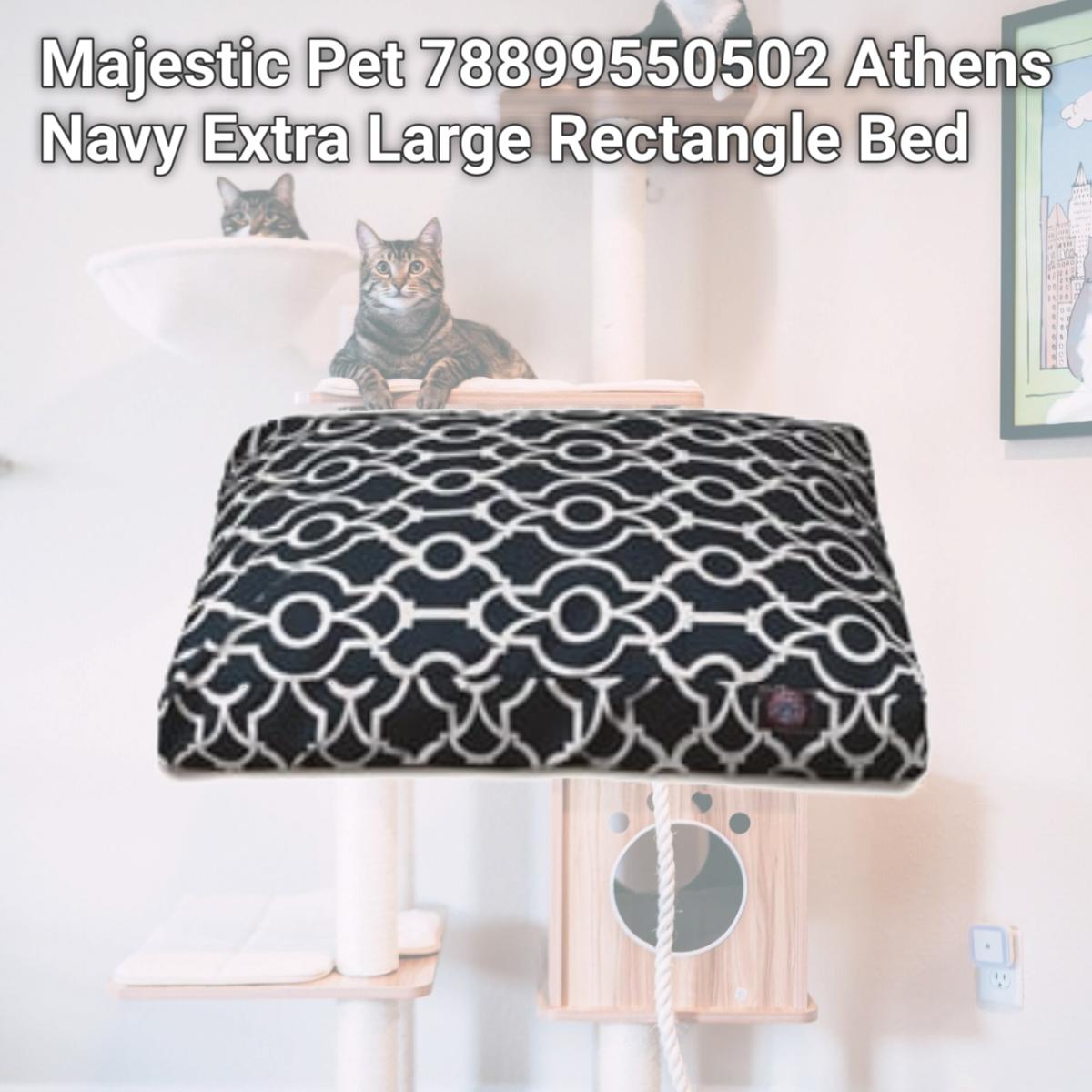 Picture of Majestic Pet 78899550502 Athens Navy Extra Large Rectangle Bed