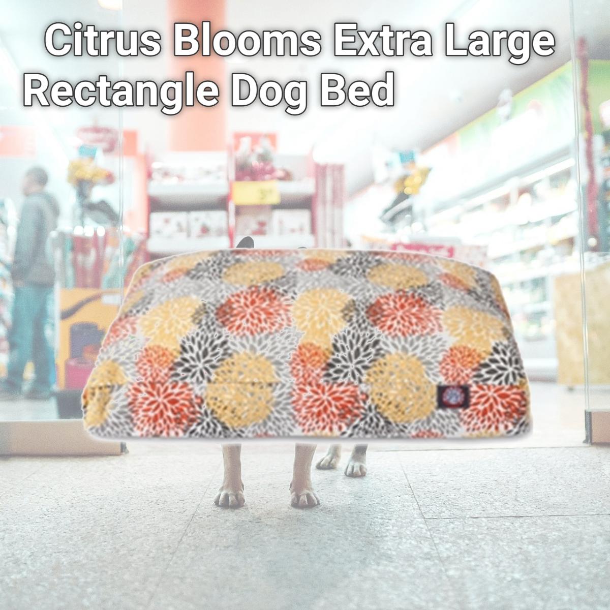 Picture of Majestic Pet 78899550508 Citrus Blooms Extra Large Rectangle Dog Bed