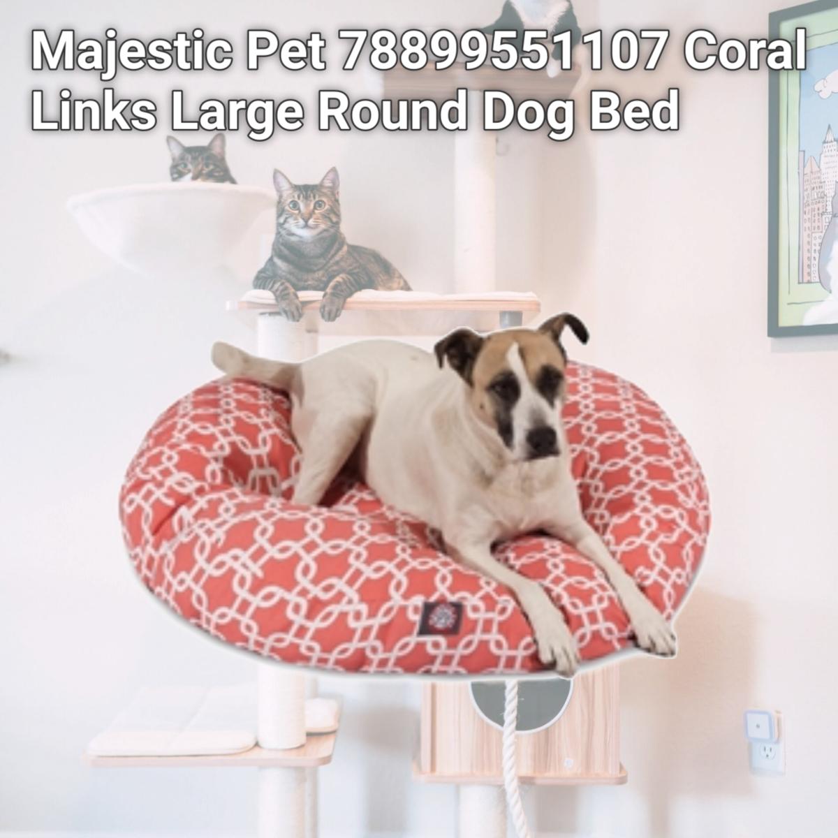 Picture of Majestic Pet 78899551107 Coral Links Large Round Dog Bed